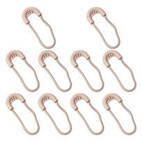 10PCS Nylon Cord Extension Zip Fixer Replacement Zipper Pulls Tab Tages for Backpacks,Jackets,Luggage,Purses,Handbags chaki