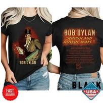 Bob Dylan Rough and Rowdy Ways Tour 2025 Inspired Shirt Front Back Dates T-Shirt M