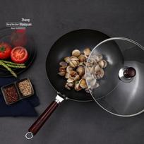 Zhang Xiaoquan Refined Iron Coin Pattern Wok with Lid