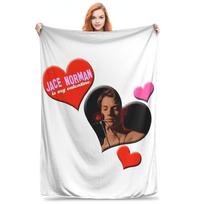Jace Norman Is My Valentine Blankets Soft Warm Flannel Throw Blanket Plush for Bed Living room Picnic Travel Home Couch Size: 75*100cm, Weight: 230 GSM