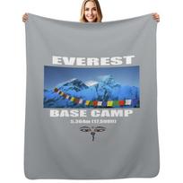 Everest Base Camp Throw Blanket Luxurious Soft Fuzzy Blanket for Sofa Bed Size: 75*100cm, Weight: 230 GSM