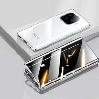 Anti Peeping Case for Vivo iQOO 13 12 Pro Z9 Z10 Turbo Z9x, Double Sided Tempered Glass,Metal Frame with Lens Protector Phone Bumpers for iQOO Z9x sidabras