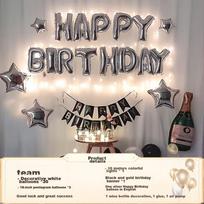 Jingtang Birthday Party Balloon Decoration Set, Romantic Balloon Lights for Adults And Children's Birthdays
