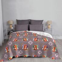 Sun & Moon Fox Pattern Blanket For Sofa Bed Travel Sun Moon Fox Kitsu Inari Okami Gumiho Size: 75*100cm, Weight: 230 GSM