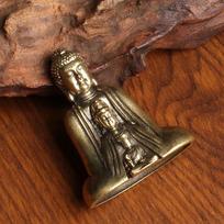 Table Ornament Shakyamuni Bodhisattva  Statue Pure Copper Chinese Bronze Sculpture Meditation Altar Gift Home Décor ONESIZE