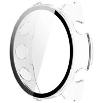Glass+Case For Garmin Forerunner 970 Tempered Glass Screen Protector & Hard PC Protective Bumper For Garmin Forerunner 970 Cover GarminForerunner 970 gryna