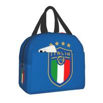 Italija Figc Izoliuotas pietų krepšys moterims Italijos futbolo nešiojamas šaldytuvas šiluminė bento dėžutė vaikams mokyklos vaikams One Size