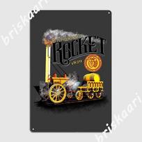 Stephensons Legendary Rocket Steam Engine 1829 Metal Sign Funny Plaques Living Room Club Home Tin Sign Poster 20X30CM