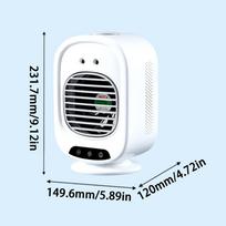 Mini Portable Air Conditioner USB Rechargeable 3 Speeds Low Noise Small Portable Air Conditioner for Home Bedroom Living Room