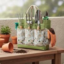 9 Pieces Garden Tool Set with Bag Stainless Steel Gardening Hand Complete Kit for Stainless Steel 9PCS gray