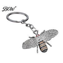 Bee Keychain for Women Rhinestone Women, Bing Alloy Car Sturdy Key Ring with Chain Ring, Decorative Accessories Handbags Backpacks Holder