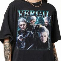 Vintage Vergil T-shirt, Devil May Cry Shirt, Sons of Sparda Merchandise, Retro Game Character Homage Shirt, DMC Gaming Fan Gift 3XL