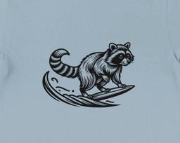 Raccoon Surf Pro Shirt , Unisex, Animal Lover Shirt, Funny Animal T-shirt, Gifts For Him, Gifts for Her 4XL