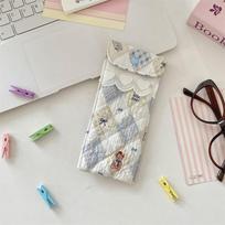 Sweet Cute Pencil Case Lace Heart Lovely Eyeglasses Case Fashion Lipstick Bag  Eyewear Protector Style9