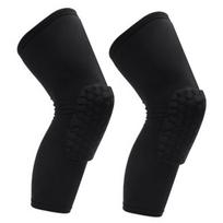 2PCS Knee Brace Unisex Lengthened Honeycomb Anti Collision Compression Knee Sleeve for Basketball Black M  For juoda