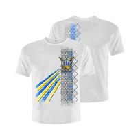 Ukrainian Trident T-Shirt – Vyshyvanka Style, Pride of Ukraine L white