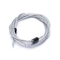 200cm X 2,5mm Dviračių Sporto Saugos Kilpa Kabelinė Spyna Dviračio Motorolerio U-Formos Užraktas 2.5cm*2m sidabras