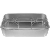 Supply Lid Grill Pan with Grid Frying Oven Trays for Baking Rack Cooking Colander sidabras