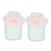 Cat Paw Gloves Lightweight Soft Stuffed Party Supplies Nightclub Fancy Dress Pink Pads White