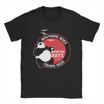Panda Anything-Goes Martial Arts Dojo Ranma 1/2 T-Shirt for Men Vintage Cotton Tee Shirt Short Sleeve T Shirt Birthday Gift Tops S juoda