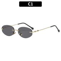 Ladies sunglasses, rimless oval sunglasses, personalized sunglasses