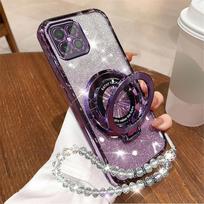 Blizgantis krištolinis apyrankės telefono laikiklio dėklas Samsung A36 A16 A06 A55 A15 A35 A54 A24 A34 A14 A05S stovas silikoninis dangtelis For Samsung A06