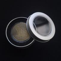 Tinplate, commemorative coin storage box, commemorative medal metal collection box, packaging iron box, diameter 45mm, coin tool box