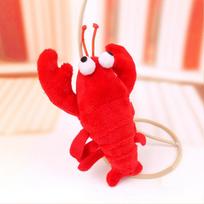 Funny Doll Keychain Red Lobster Plush Toys Pendant Crab Stuffed Animal PP Cotton Toy Cartoon Plush Pendant Girl Gifts 1 red