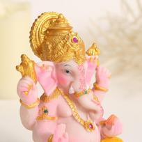 Artistic Resin Ganesha Statue Elephant Head Resin Sculpture Desktop Decoration Blessing Protector Success Ornament China Mainland