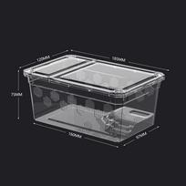 1 Pc Transparent Reptile Vivarium with Balcony - Plastic Breeding Box for Insects, Spiders, Tortoises & Lizards