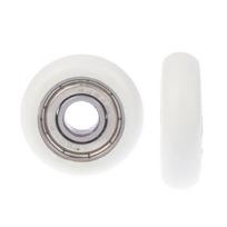 1 vnt. 608 ZZ 8*30*8,5 mm POM nailono apvalaus tipo ritininis ratukas POM apvyniotas 608ZZ guolio skriemulys plastikinis ratukas
