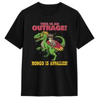 Retro Vintage Mongo is Appalled Princess Cat Riding Dinosaur Unisex T Shirt  Novelty Tee Shirt Short Sleeve O Neck TShirts Cotton S