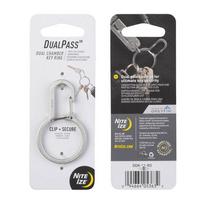 Nite Ize – DualPass dvigubos kameros karabinas – plienas – sidabras – DDK-11-R3