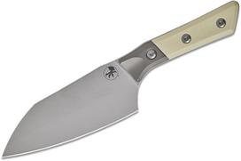 Microtech Santoku virtuvinis peilis 6" Titanium Bolster/Ivory G10, Stonewashed M390MK 3200B-10IV