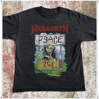 Megadeth Peace 25 Cents T-shirt, Unisex Black Cotton T-shirt, Size S-5XL XXL