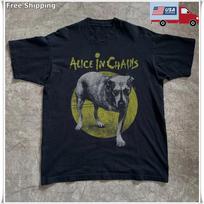 Hot! Alice in Chains Tripod Dog Unisex Cotton Black T-shirt, Size S-5XL XL
