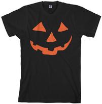 Orange Halloween Pumpkin Face Men's T-Shirt Costume XXXL