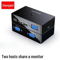 Shengwei 2-Port VGA KVM Switch with USB Hub