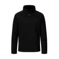 Mens Fleece Sweatshirt Stand Collar Half Zip Long Sleeve Eu Size Casual S juoda