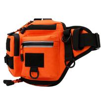 Fishing Sling Bag for Men Oxford Cloth Water Proof Waist Chest Shoulder Pack Sling Fishing Backpack for Outdoor Camping oranžinė