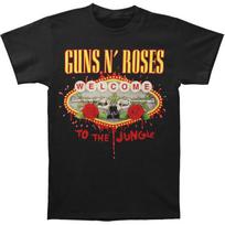 Men's Guns N Roses Welcome To The Jungle Slim Fit T-shirt X-Large Black XXXL