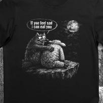 If You Feel Sad I Can Eat You Tee Sarcastic Animal Wolf Sheep T-Shirt M