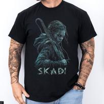 Skadi Norse Goddess Shirt: Viking Huntress T-Shirt | Nordic Mythology Warrior Tee | Pagan Norse Graphic M