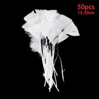 12-18Cm Crafts Feathers Decoration White Long 50Pcs Bulk For Tree House Bus Fascinators Carnival Vase Pheasant Plumas Turkey Big 12-18cm