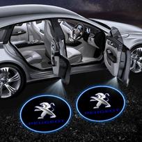 1/2 vnt. Automobilio durų projektoriai LED pasveikinimo šviesos emblema Peugeot 308 408 508 RCZ 208 3008 2008 206 207 108 406 407 408 206 207 208 306 307 Peugeot