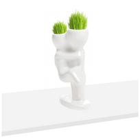 Bonsai Head Grass Hair  Ceramic Plant Garden,Tree  Doll  Grass Pot balta