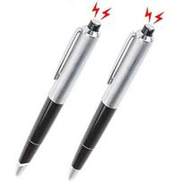 2 Pcs Safe Fun Prank Pens Electric Ballpoint Prank Trick Prank Gag Gadget For Fool's Day One Size juoda
