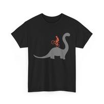 MTB Biker Dinosaur Funny Mountain Bike Lover Graphic T-Shirt L
