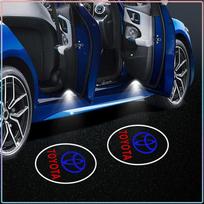 2Pcs Car Door Welcome Lights LED Logo Projector Ghost Shadow Lights Wireless Door Lamps For Toyota Fortuner Chr Verso Prius Hiace Yaris Trd Corolla