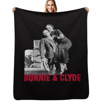 Bonnie & clyde by pandemic Throw Blanket Lightweight Warm Blanket for Travel Camping Size: 75*100cm, Weight: 230 GSM